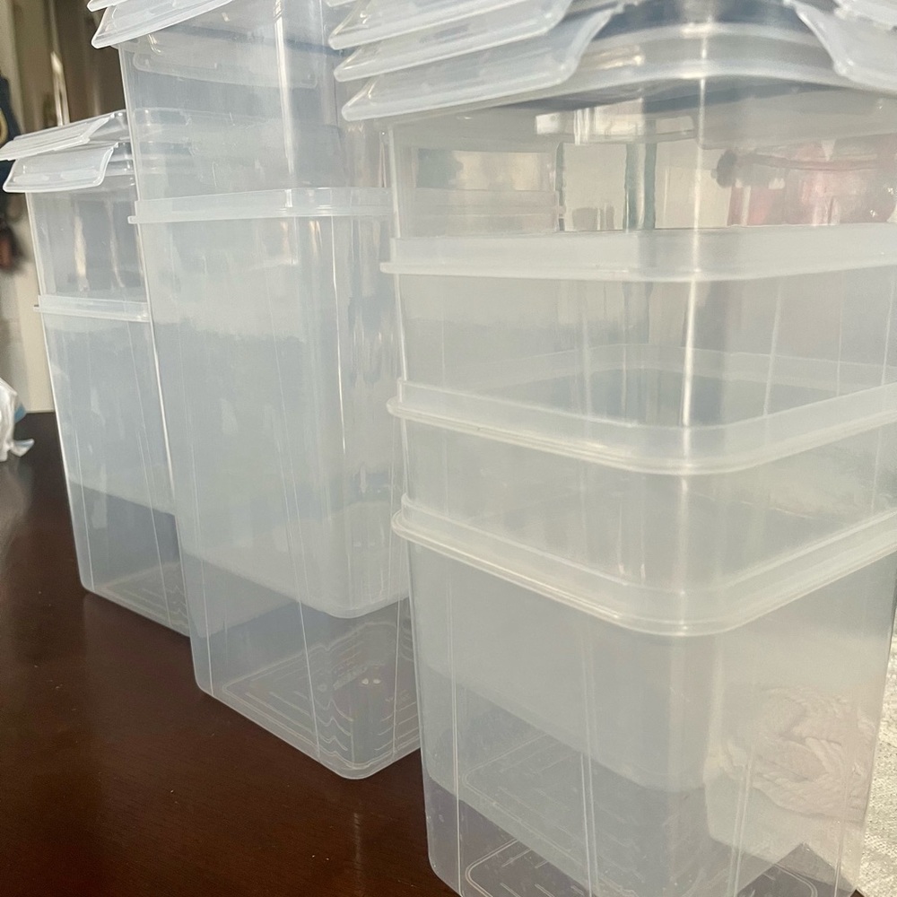 Clear Plastic Storage Bins